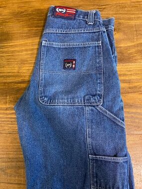 Phat Farm Men’s Blue Denim Carpenter Shorts Size 36